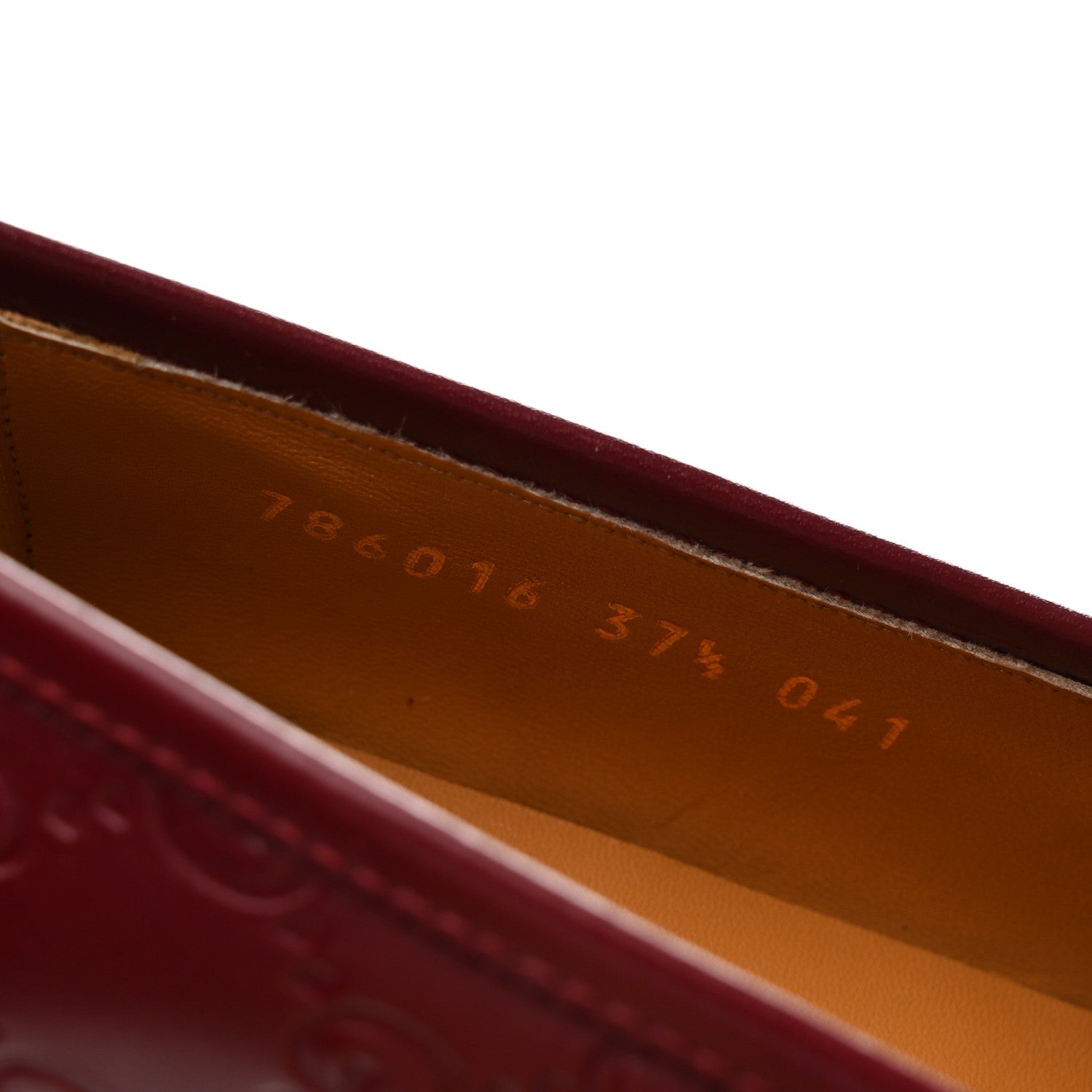 Guccissima Womens Jordaan Loafers 37.5 Rosso Ancora