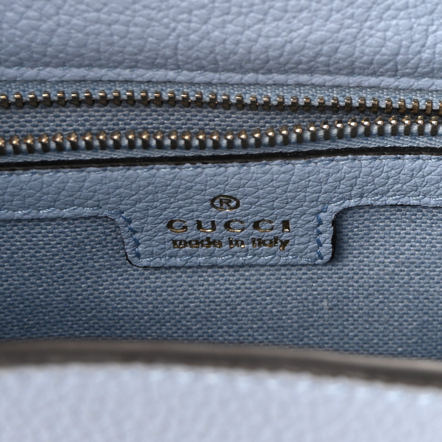 Grained Calfskin Web Medium Jackie 1961 Hobo Light Blue