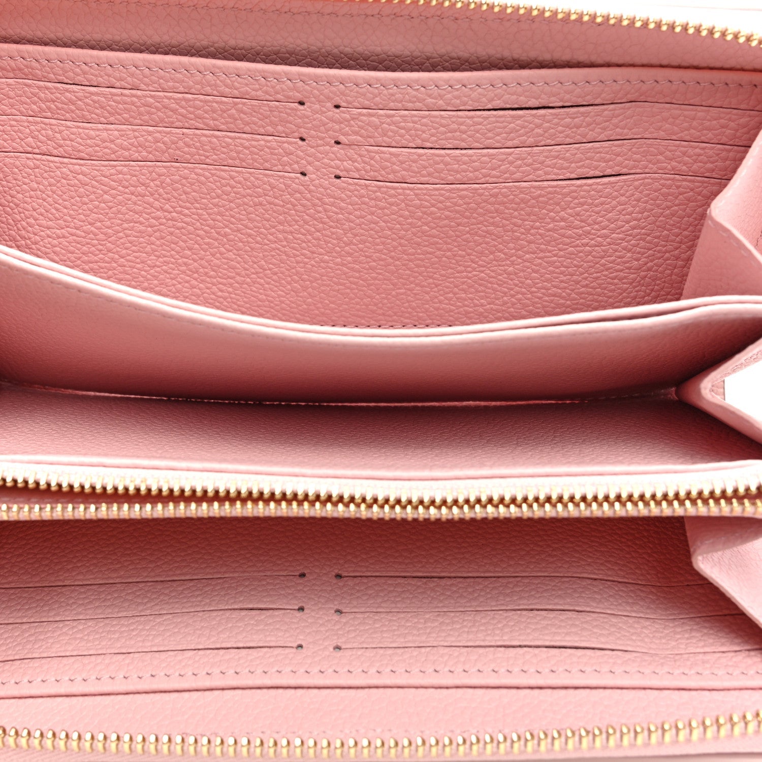 Empreinte Monogram Giant Broderies Zippy Wallet Pink Creme