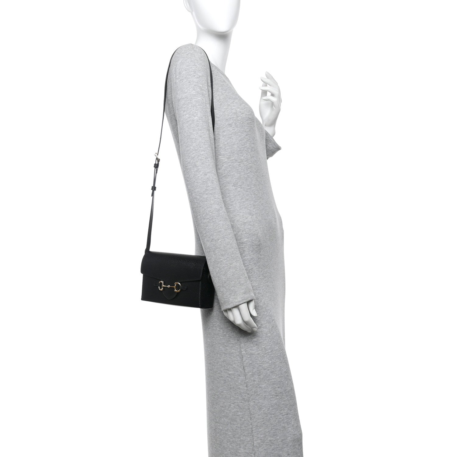 Calfskin Horsebit 1955 Shoulder Bag Black