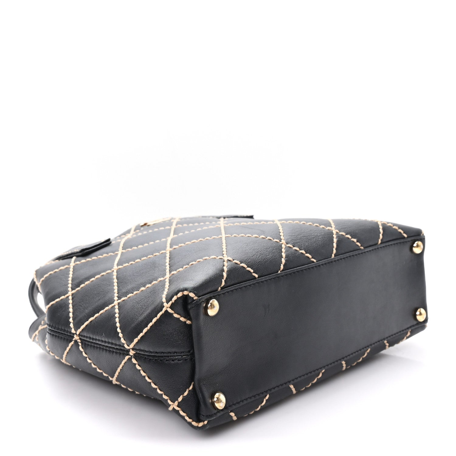 Calfskin Wild Stitch Tote Black