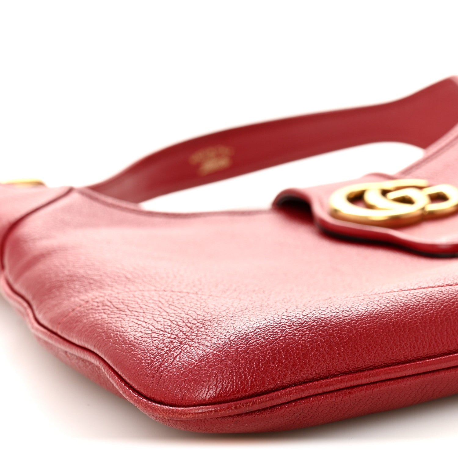 Goatskin Medium Aphrodite Shoulder Bag Hibiscus Red