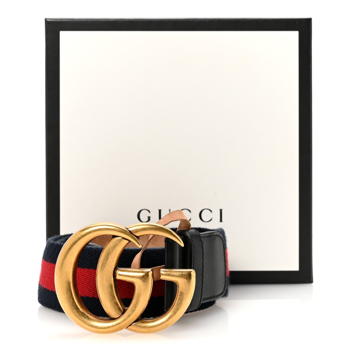 Nylon Calfskin Double G Web 40mm Belt 75 30 Blue Red Black