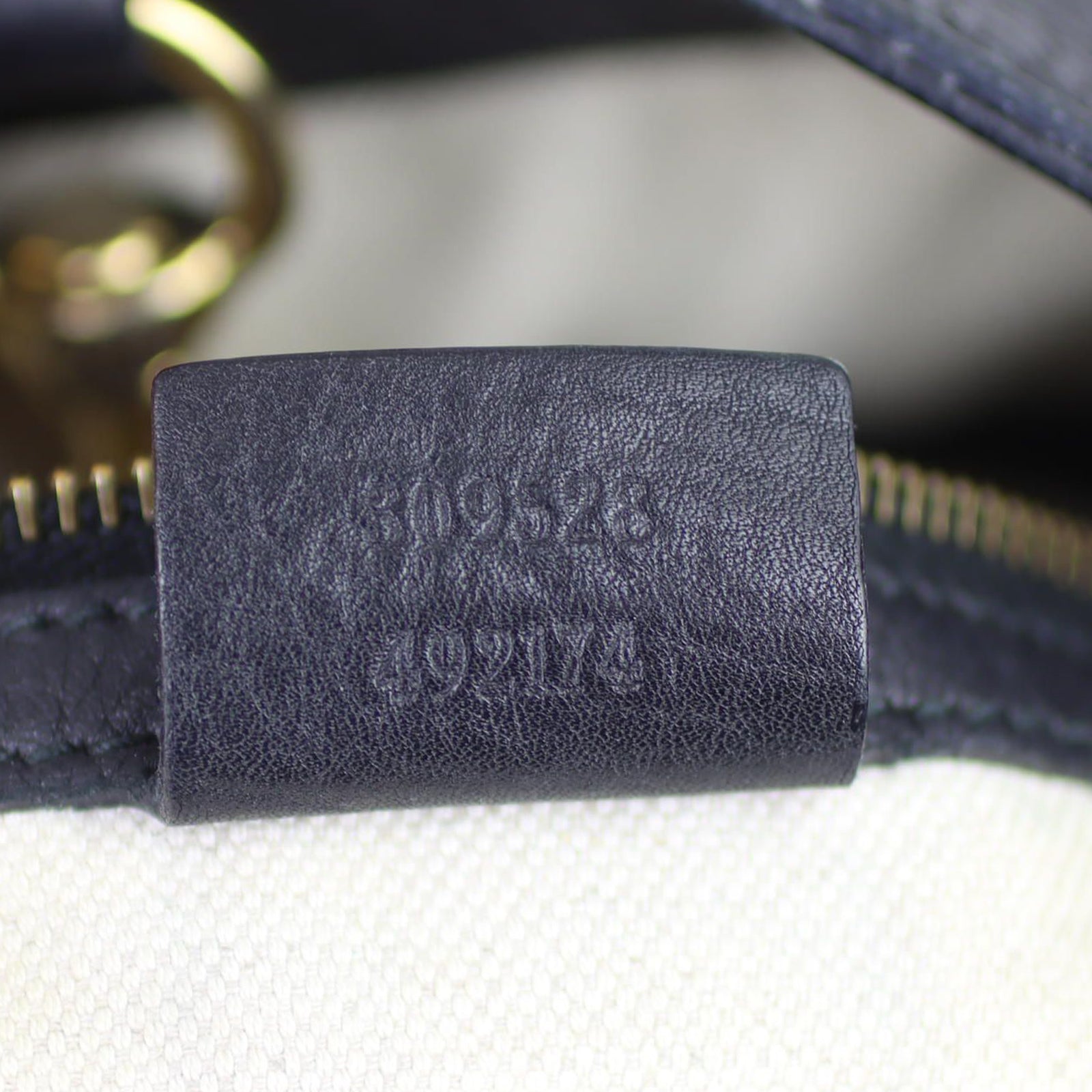 Gucci Twill Plait G Leather Hobo