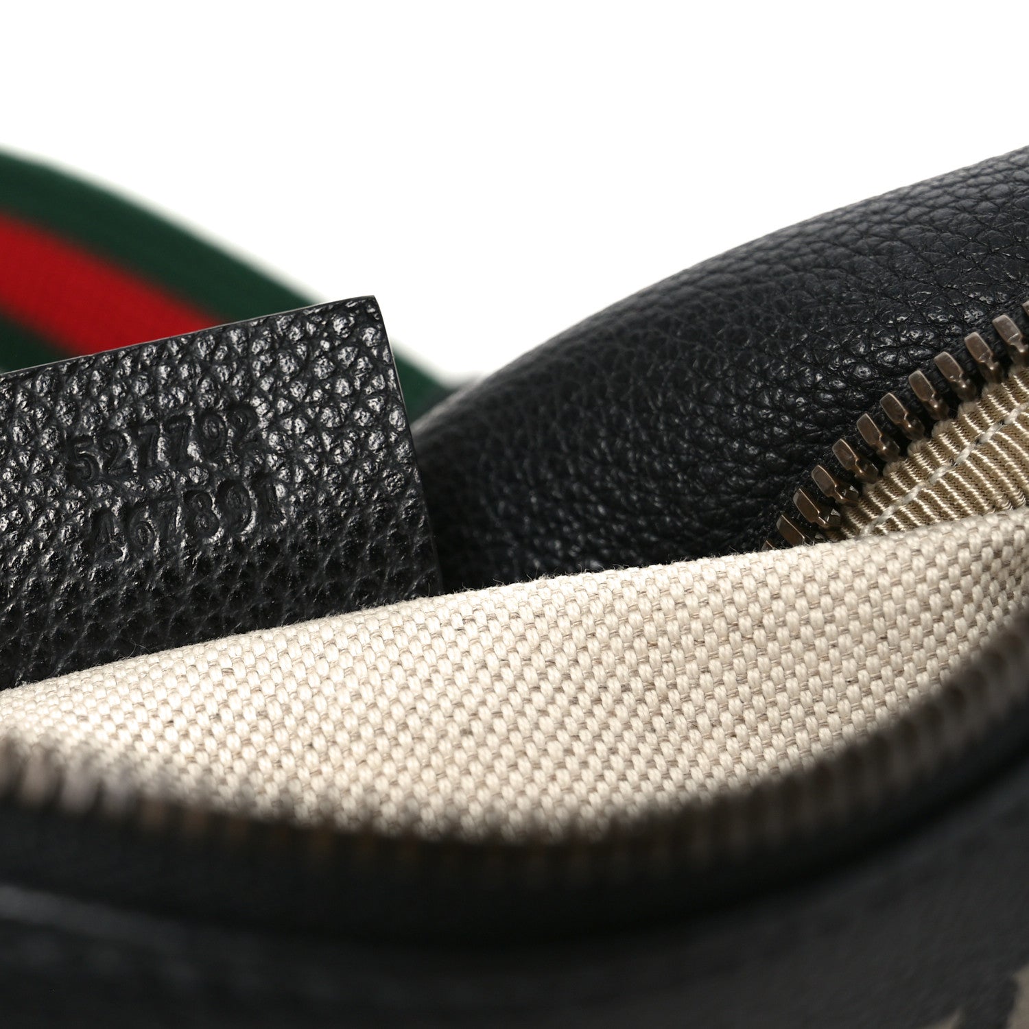 Grained Calfskin Logo Belt Bag Black