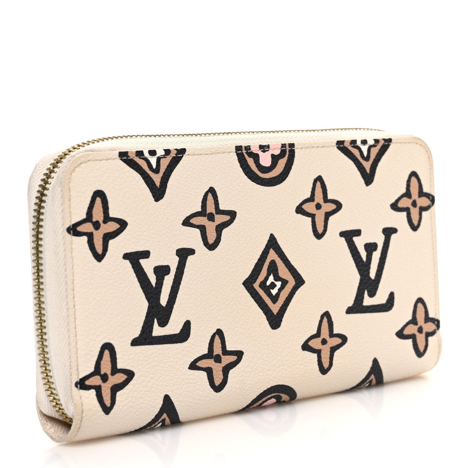 Monogram Giant Wild At Heart Zippy Wallet Creme