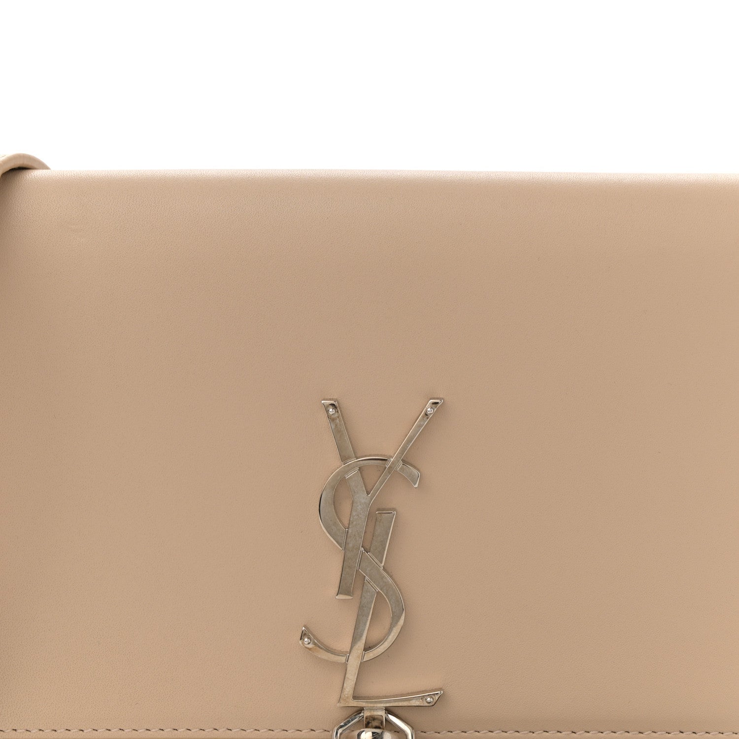 Smooth Calfskin Classic Monogram Kate Tassel Chain Wallet Dark Beige