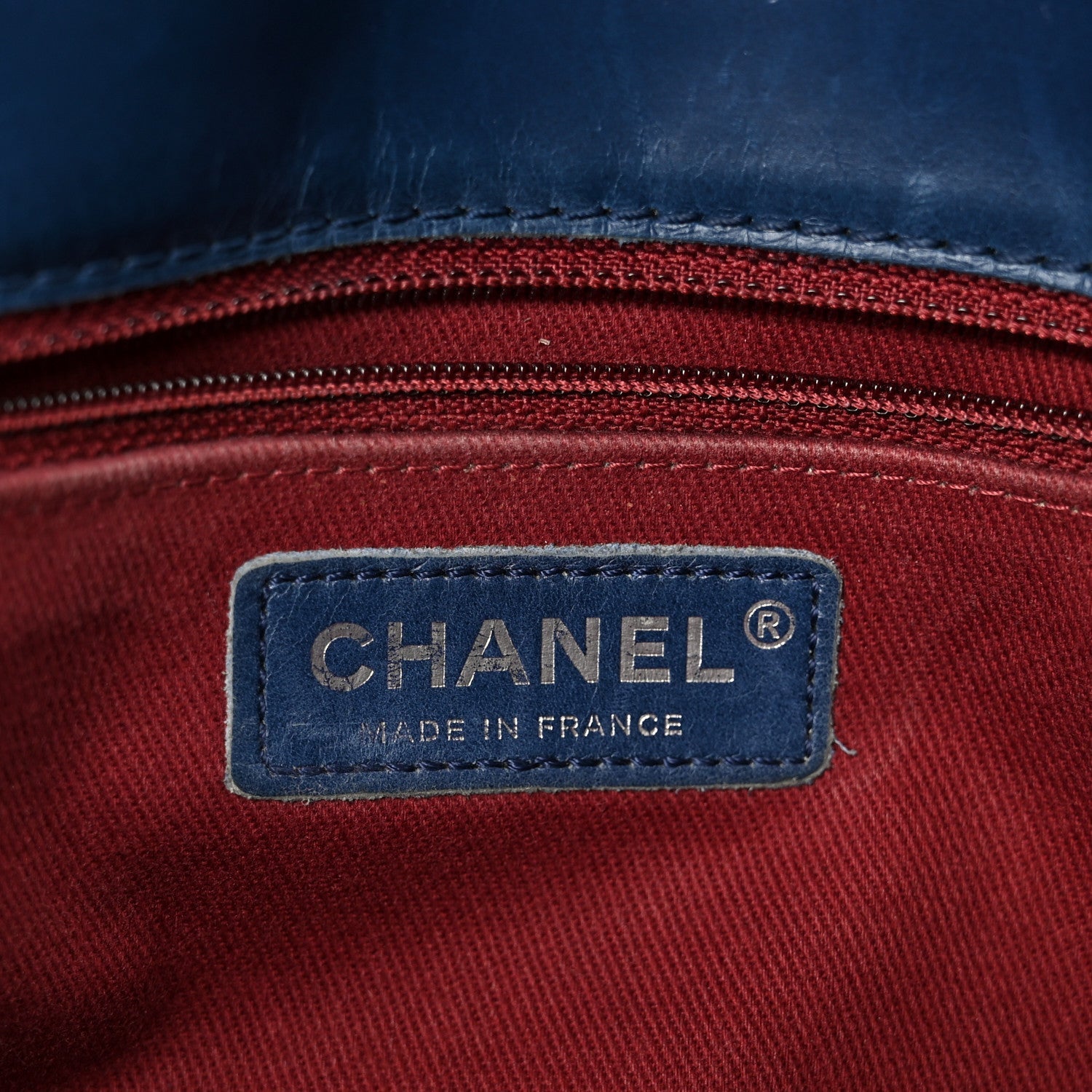 Glazed Calfskin Quilted Medium Coco Soft Flap Navy