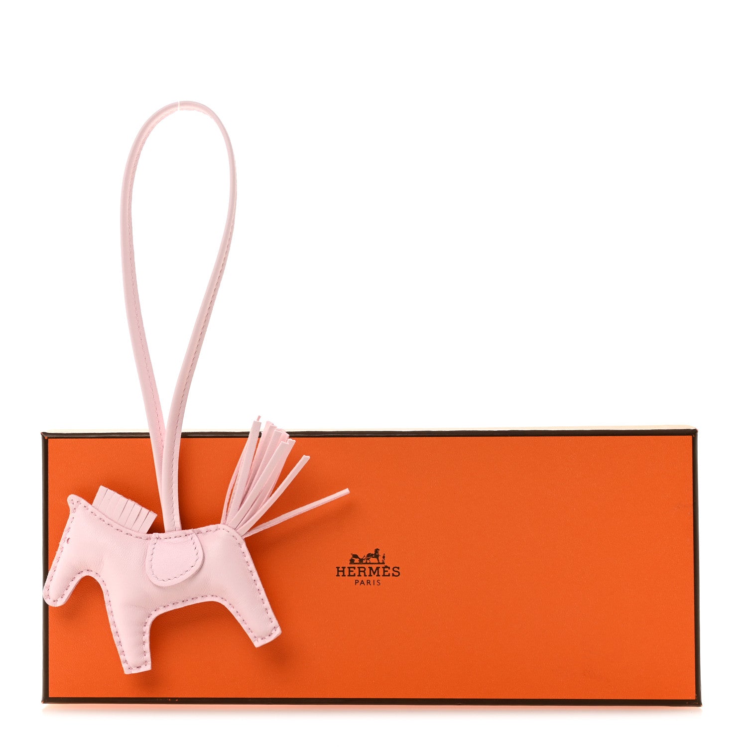 Milo Lambskin Rodeo Horse Bag Charm PM Rose Darling