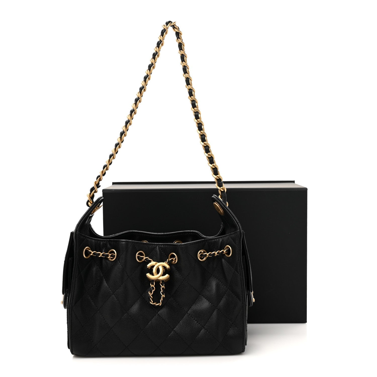 Caviar Quilted Mini Chanel 25 Handbag Black