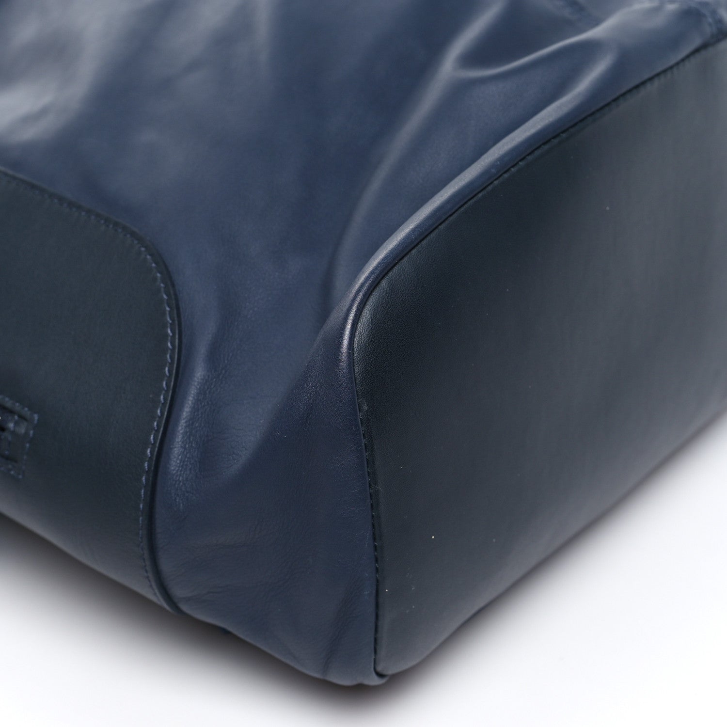Calfskin Nylon V Line Pulse Backpack Navy