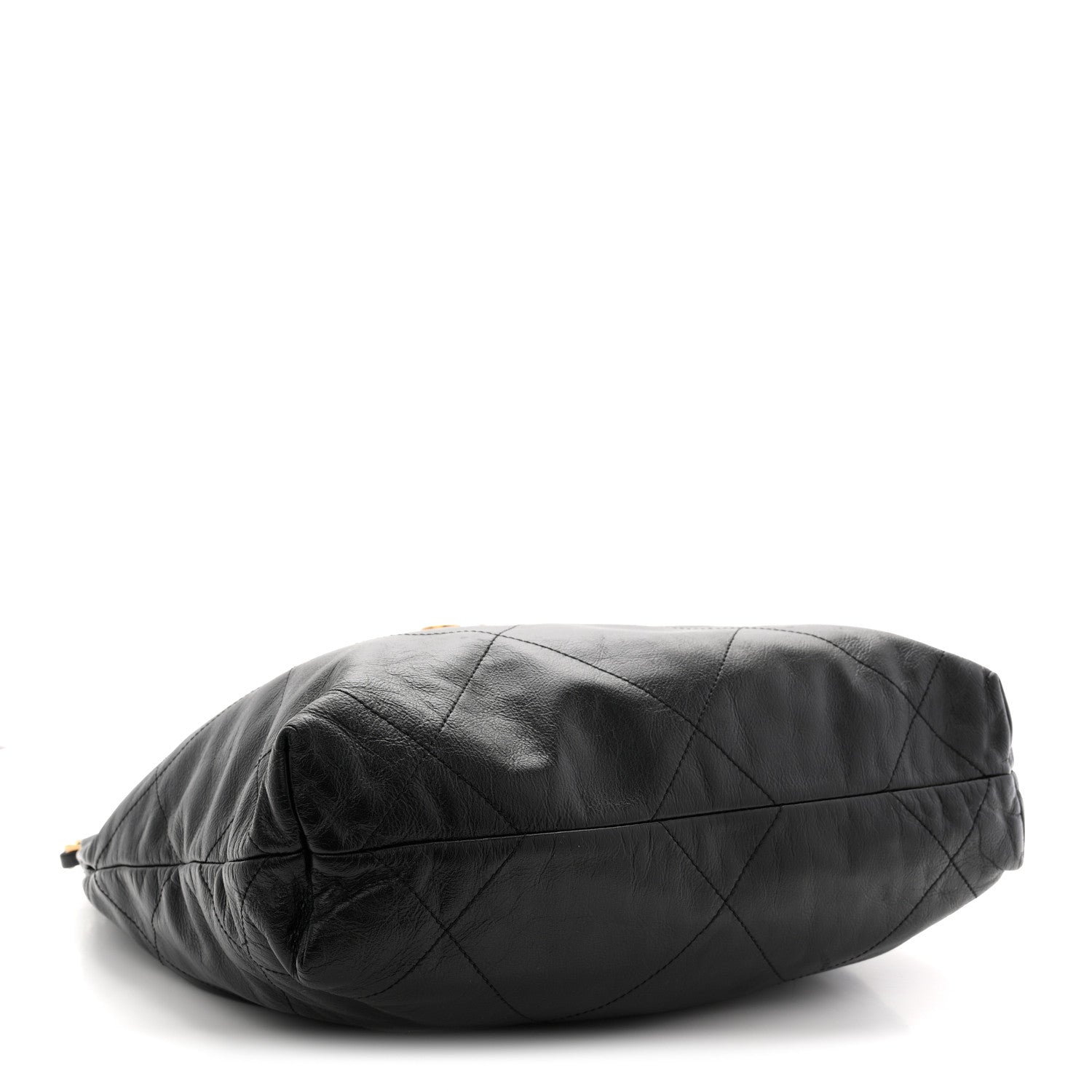 Shiny Calfskin Quilted Small Chanel 22 Black