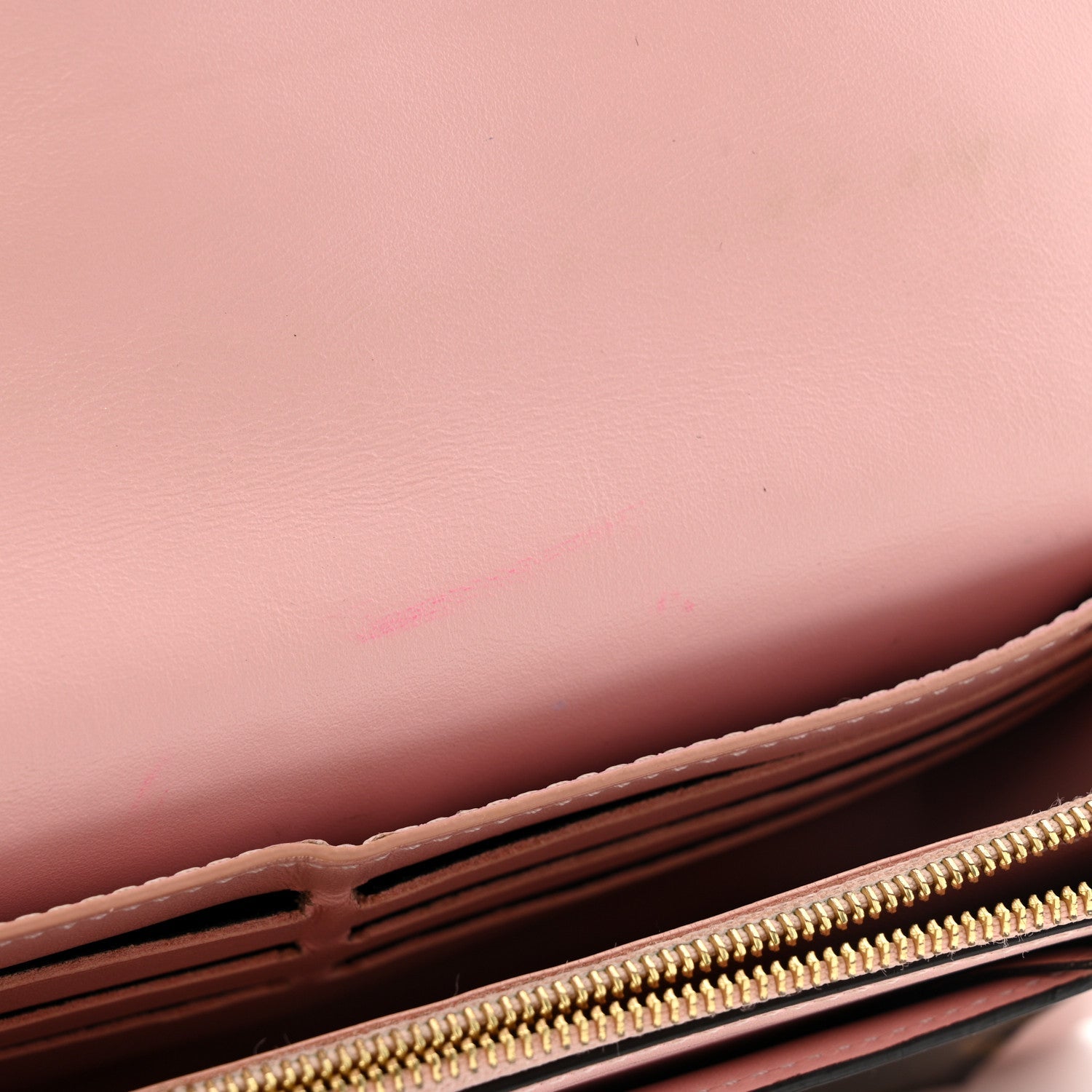 Monogram Flore Chain Wallet Rose Ballerine