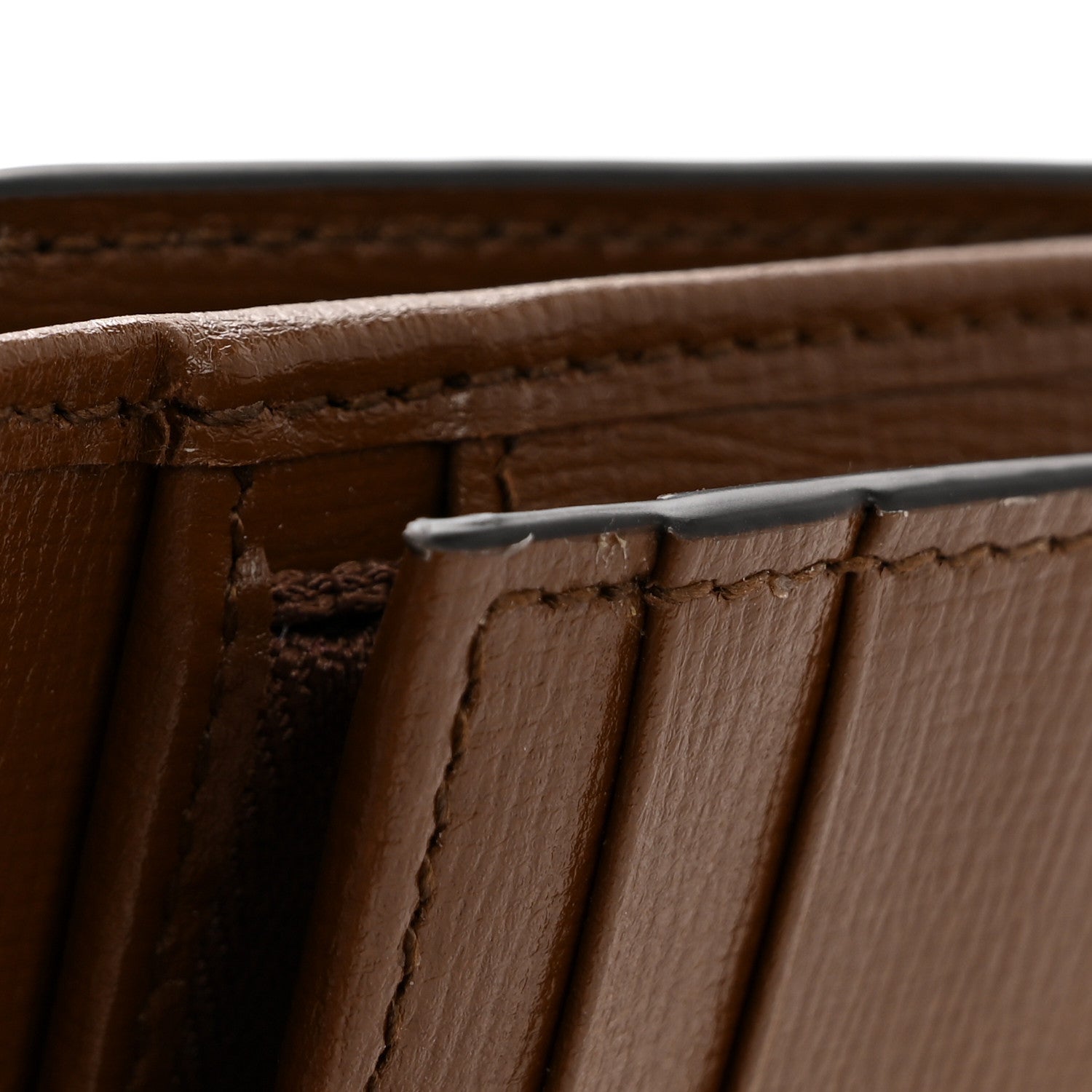 GG Supreme Monogram Textured Calfskin Web Jackie 1961 Card Case Beige Ebony Brown Sugar