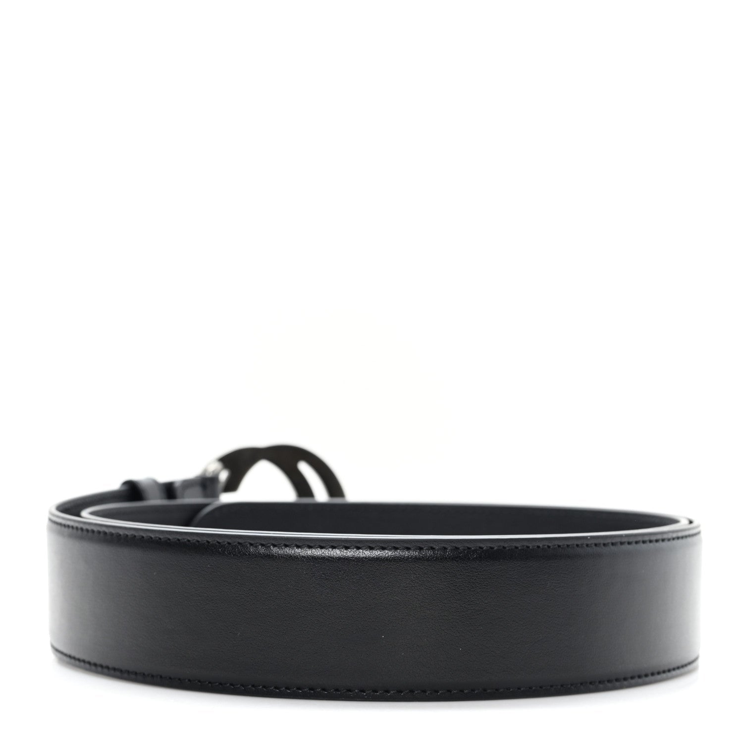 Plutone Calfskin Double G Belt 40mm 100 40 Black