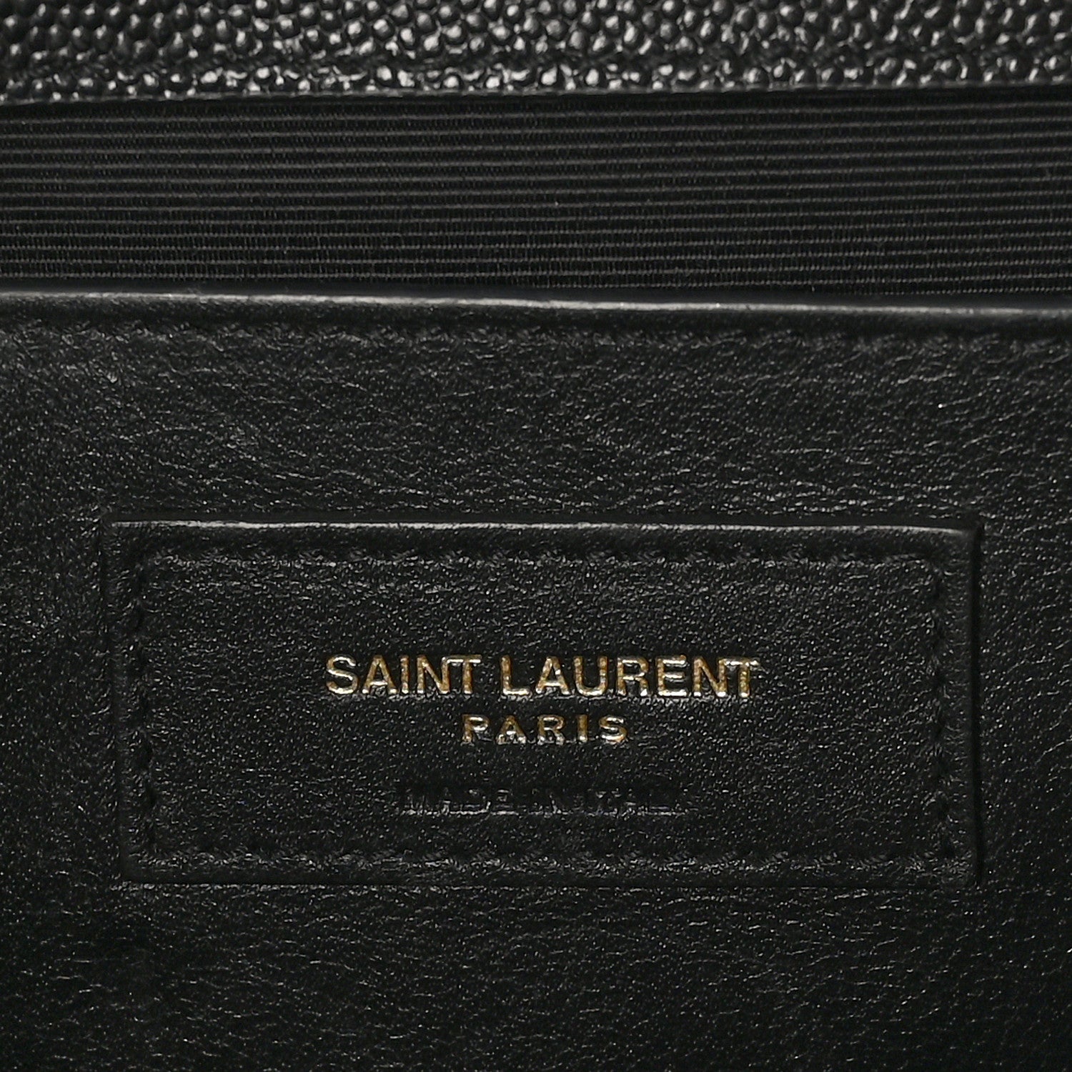 Grain De Poudre Textured Mixed Matelasse Triquilt Medium Monogram Satchel Black