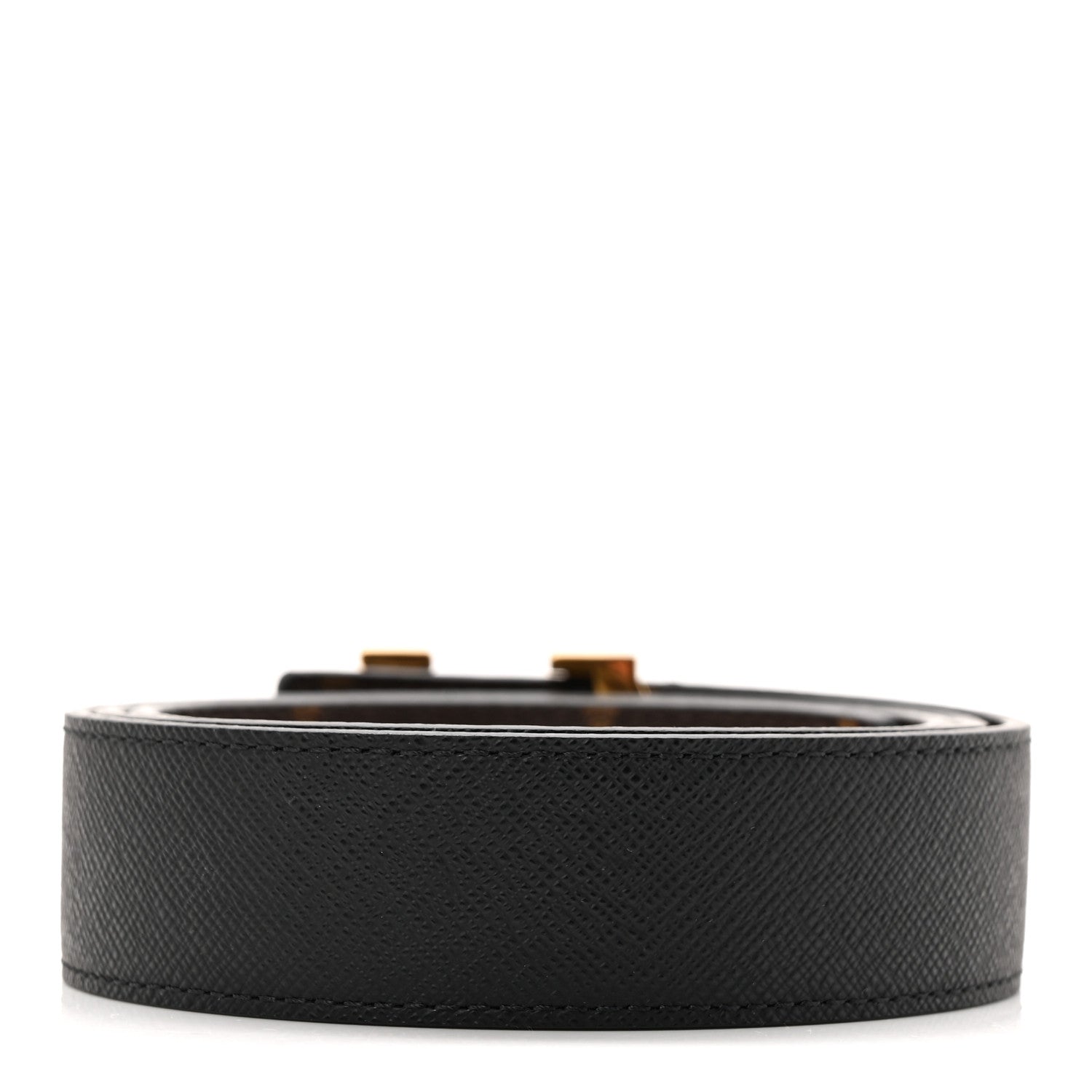 Calfskin Monogram 30mm LV Initiales Reversible Belt 85 34 Black