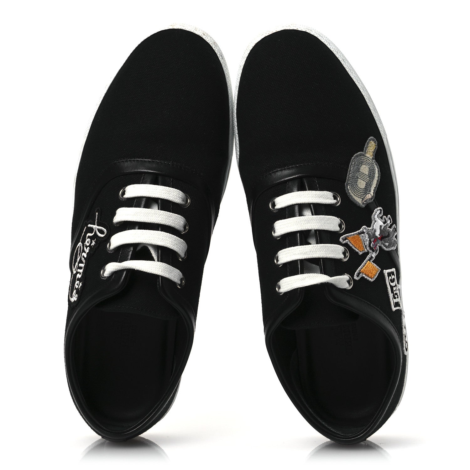 Canvas Embroidered Innocent Sneakers 38 Black