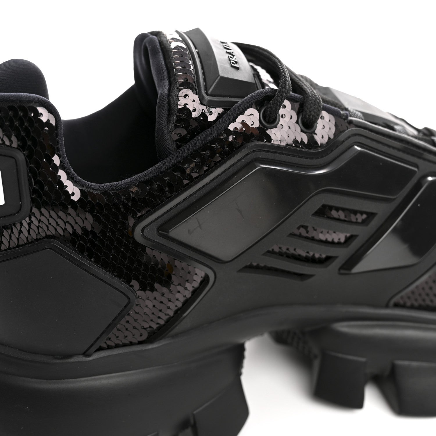Sequin Cotton Rubber Mens Cloudbust Thunder Sneakers 9 Black