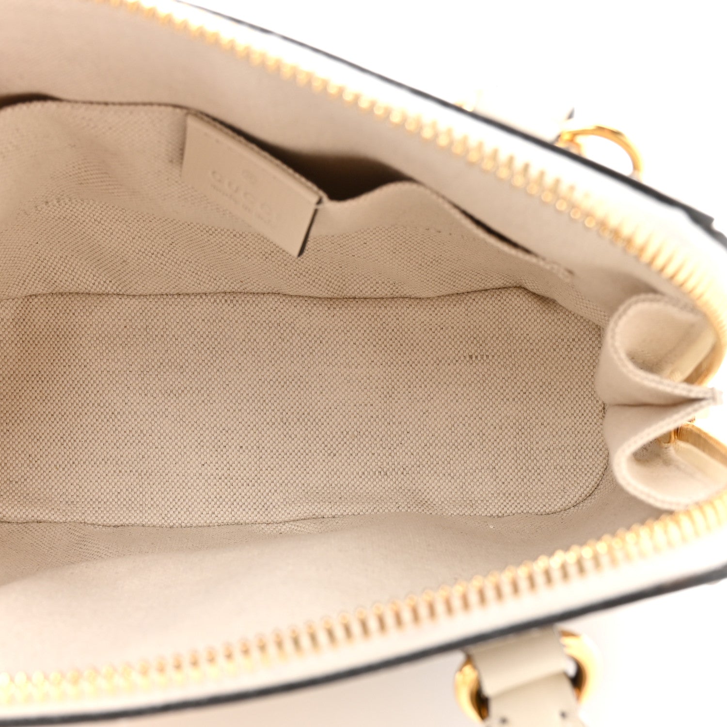 GG Supreme Monogram Azalea Calfskin Mini Horsebit 1955 Top Handle Bag Beige Ebony Mystic White