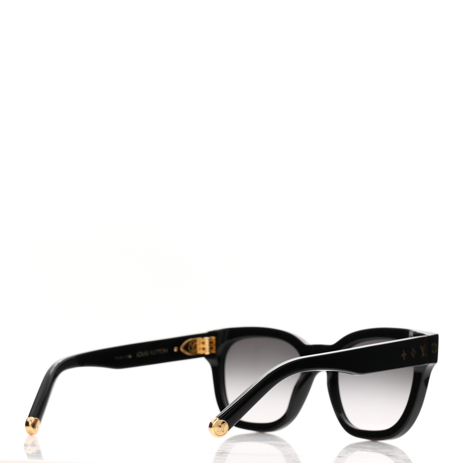 Acetate My Monogram Square Sunglasses Z1523W Black