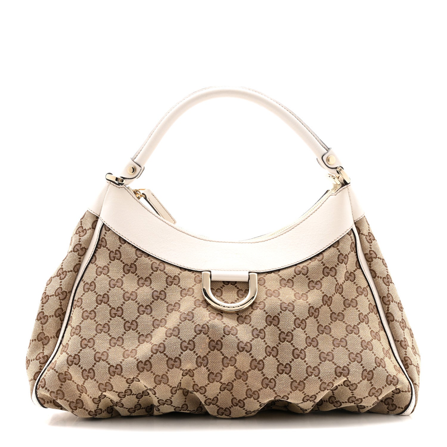 Monogram Large D Gold Hobo Off White