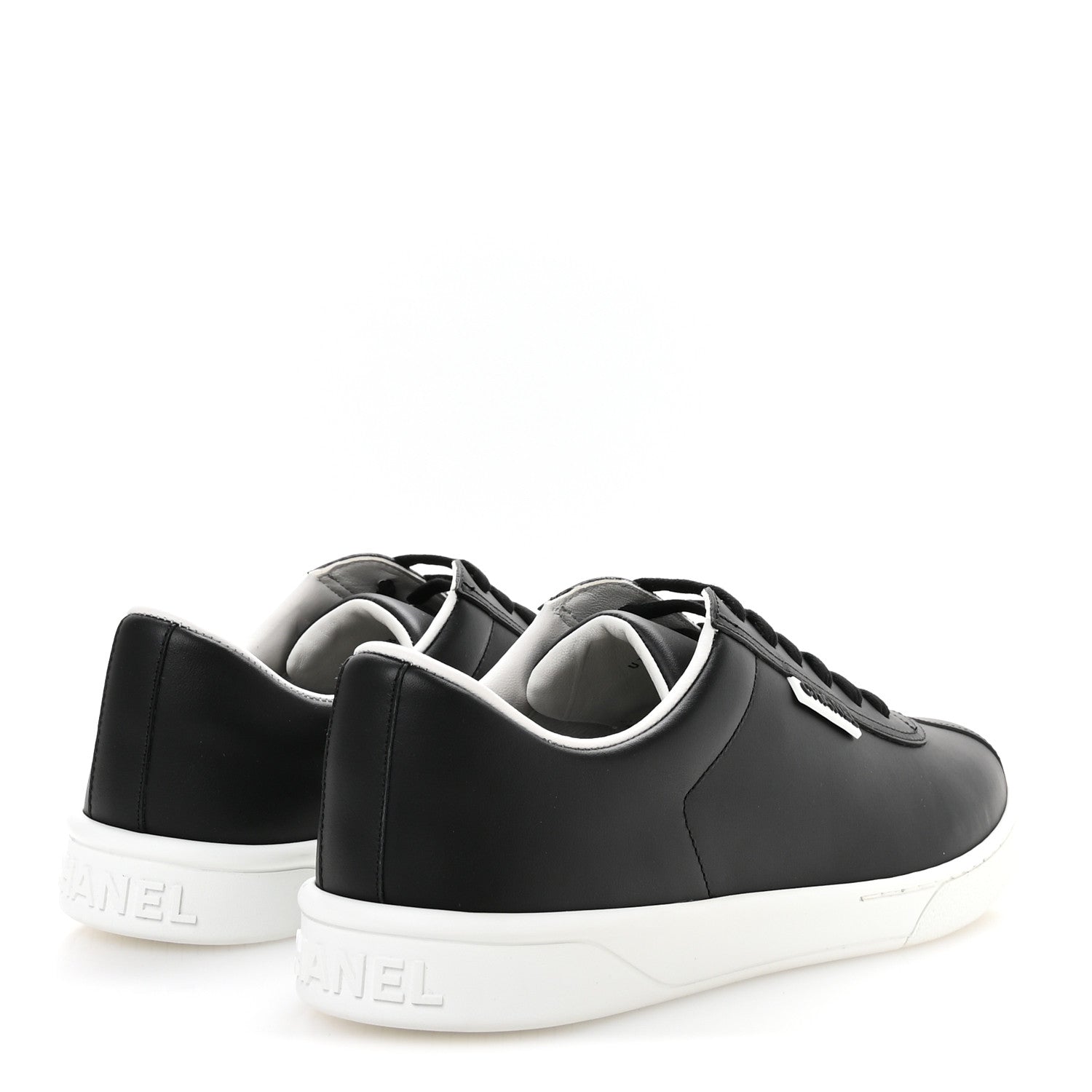Calfskin CC Mens Uniform Sneakers 43 Black
