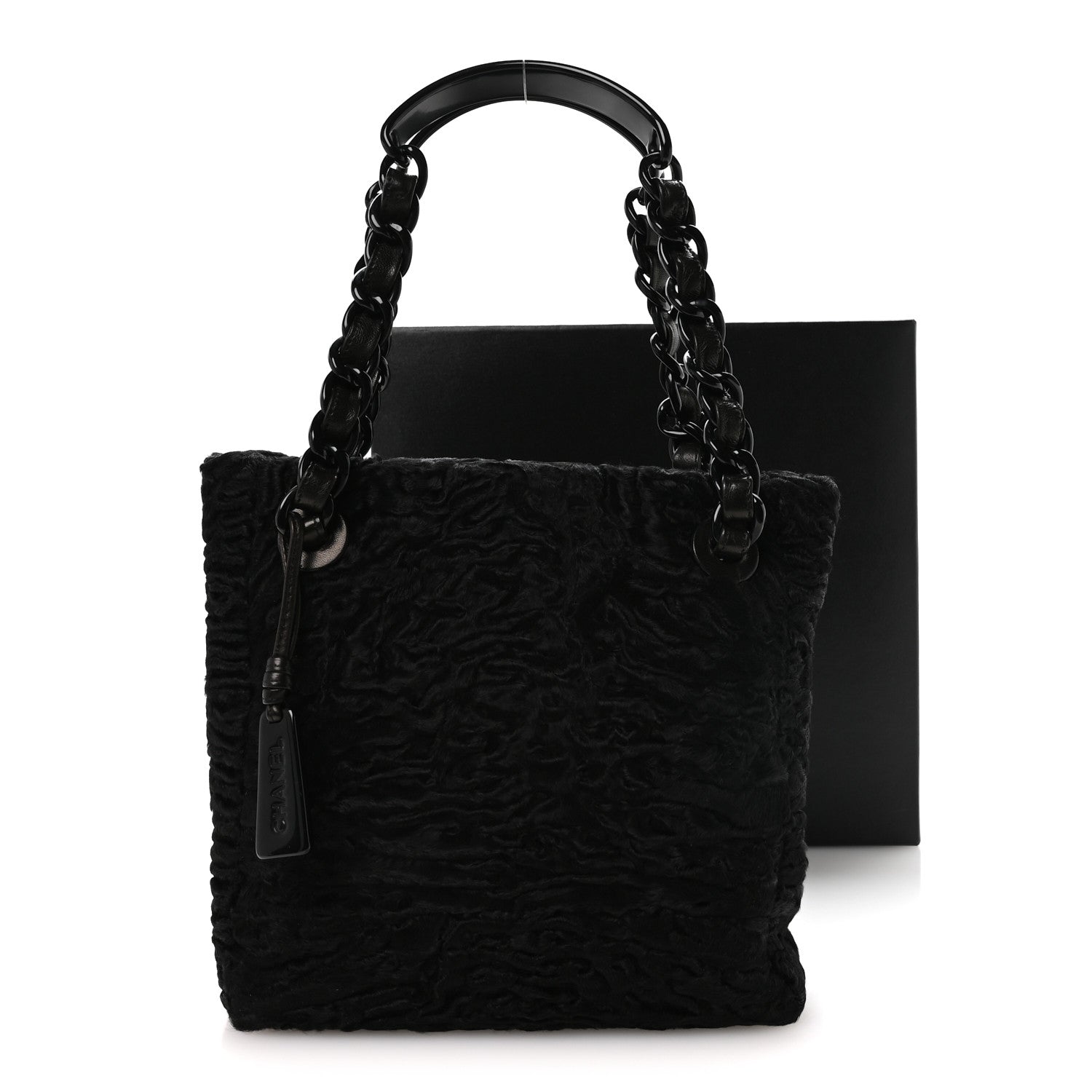 Persian Lamb Fur Tote Black