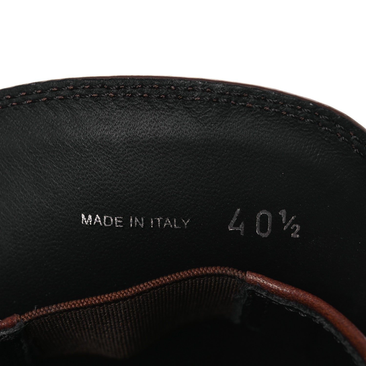 Vitello Fume Metal Triangle Logo 50mm Loafers 40.5 Cognac