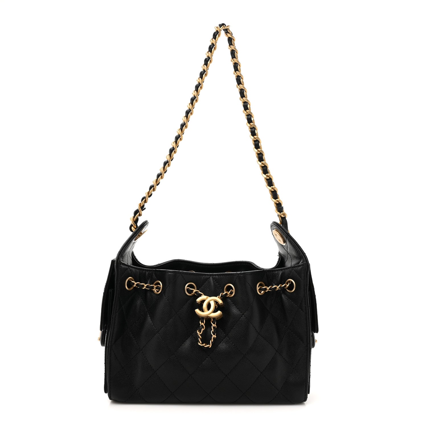 Caviar Quilted Mini Chanel 25 Handbag Black
