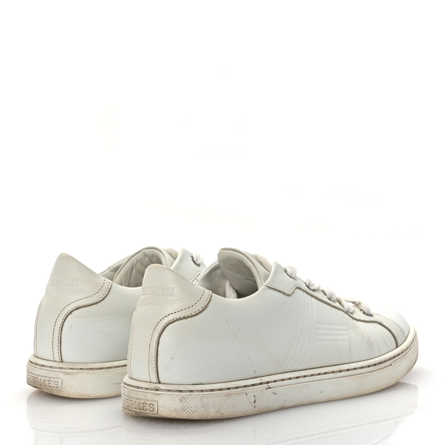 Calfskin Womens Advantage Sneakers 37 White