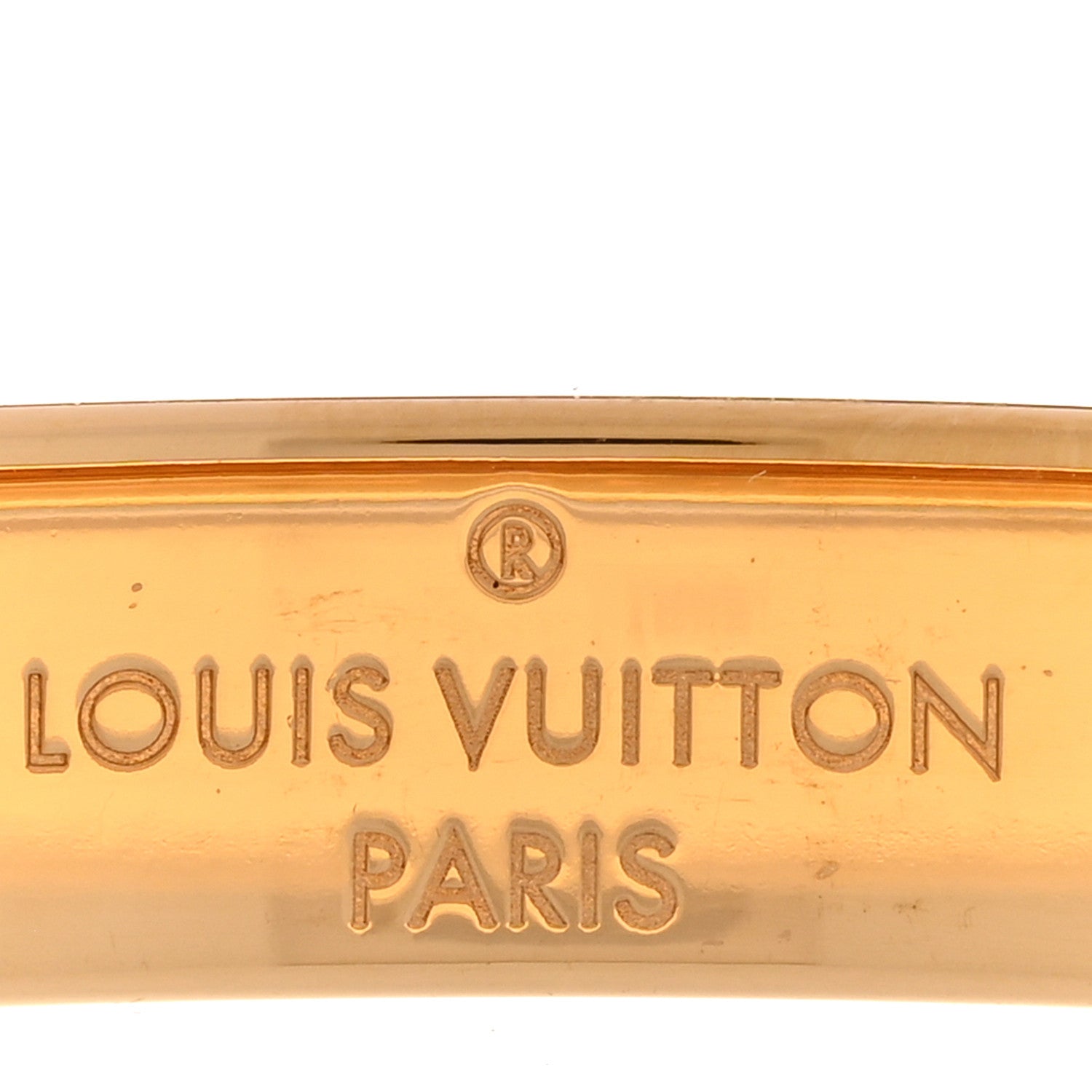 Brass Crystal Monogram Nanogram Strass Cuff M Gold