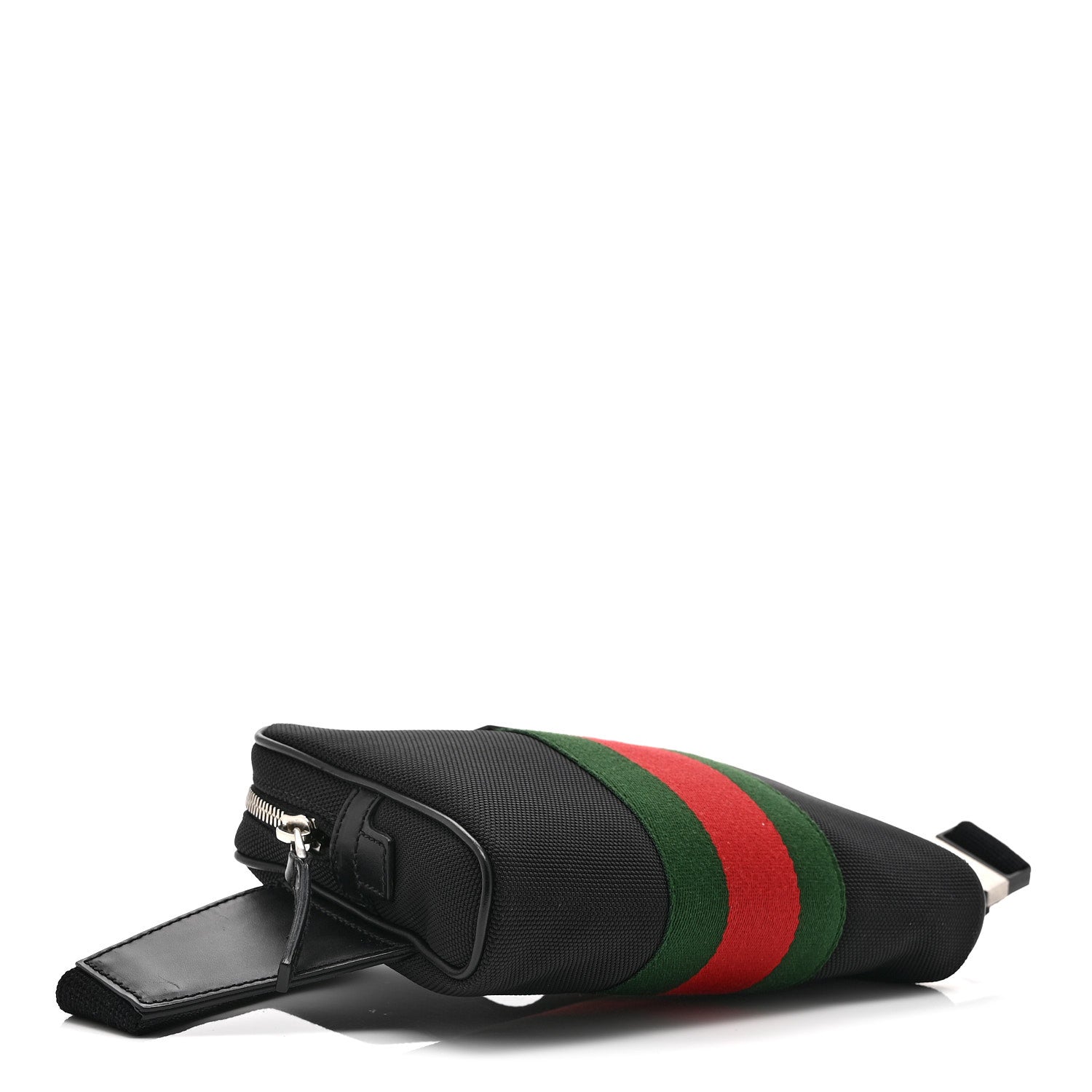 Canvas Web Slim Belt Bag Black