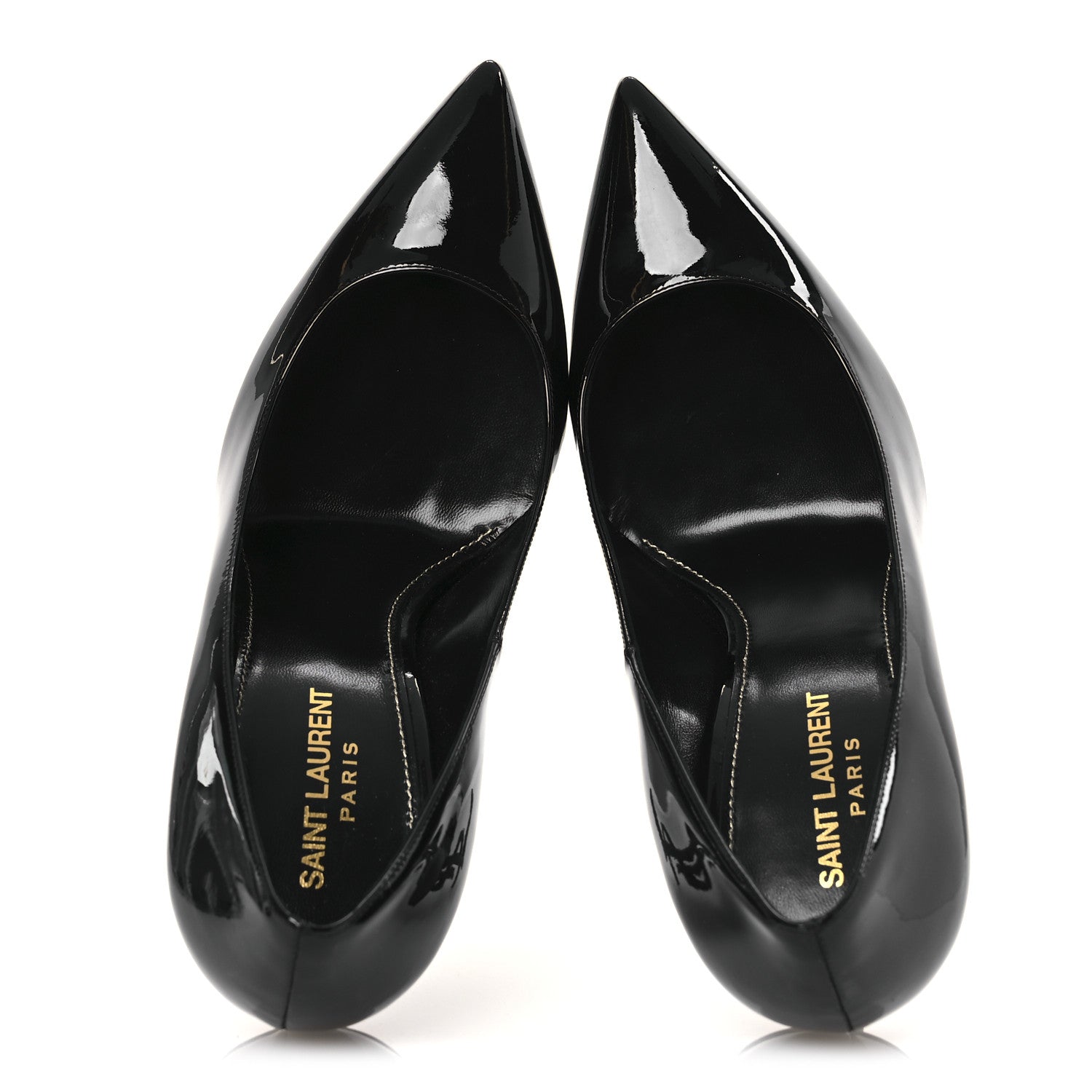 Patent Calfskin Opyum 110 Pumps 40 Black