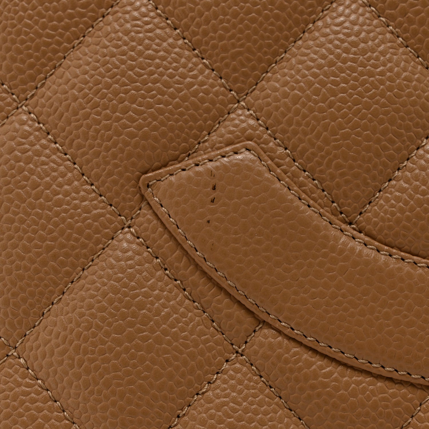 Caviar Quilted Medallion Tote Beige