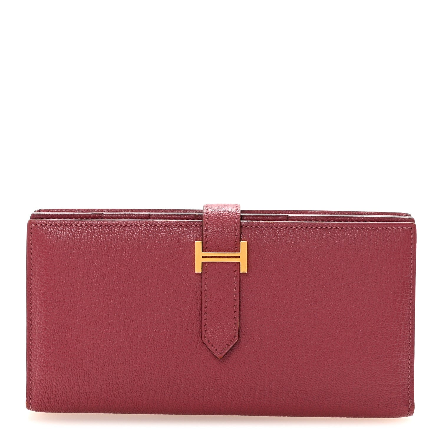 Chèvre Mysore Bearn Gusset Wallet Bois de Rose