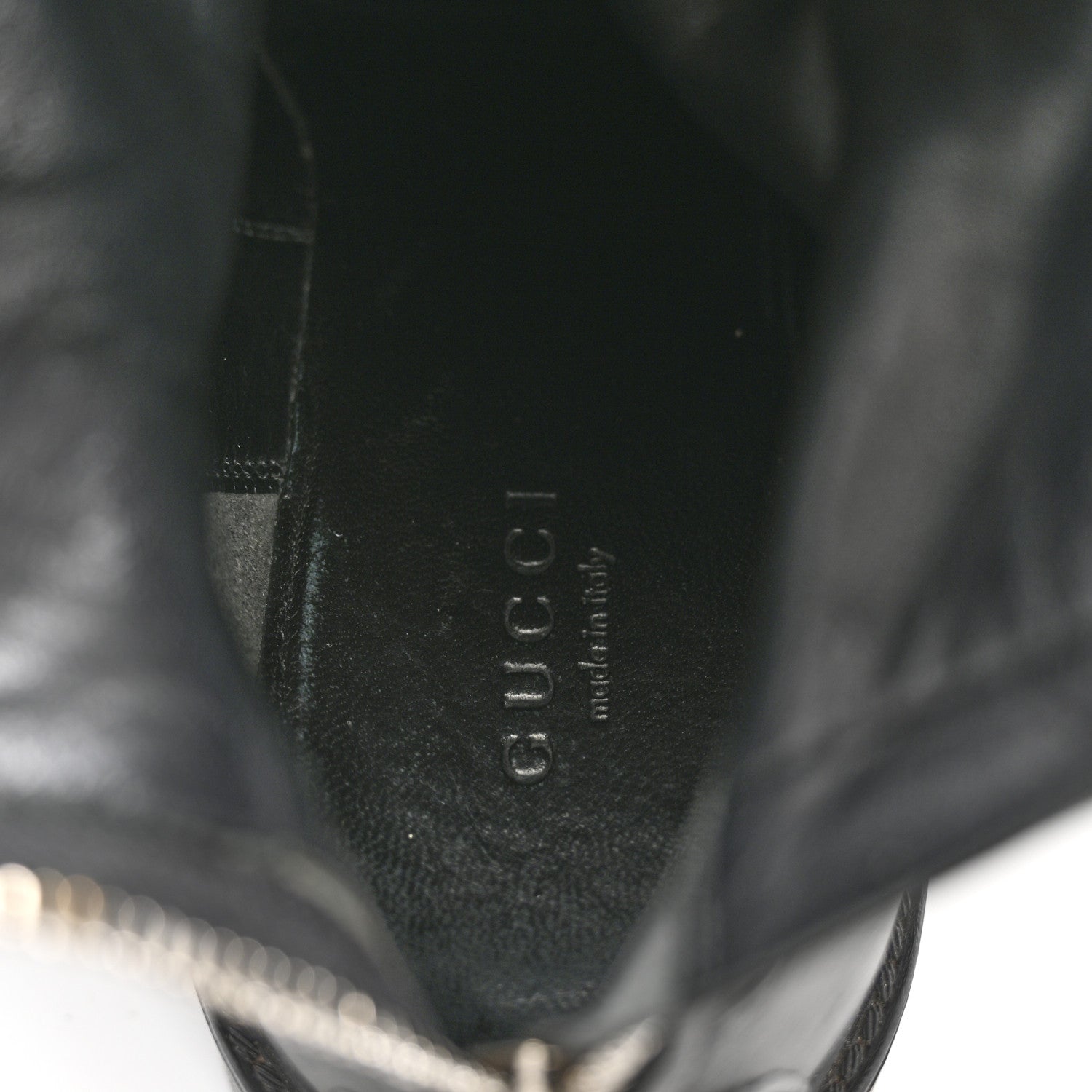Guccissima Calfskin Miro Soft Knee High Riding Boots 35 Black