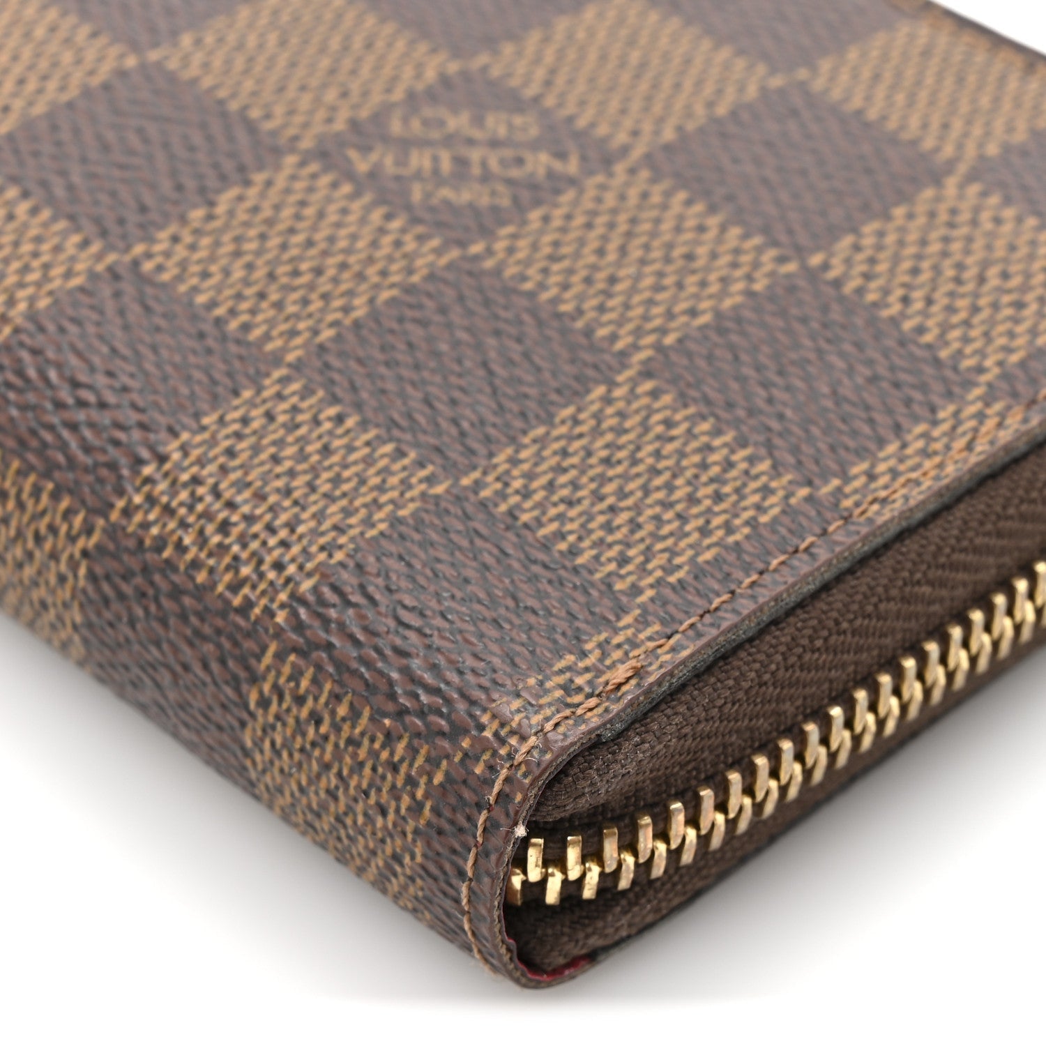 Damier Ebene Clemence Wallet Cherry