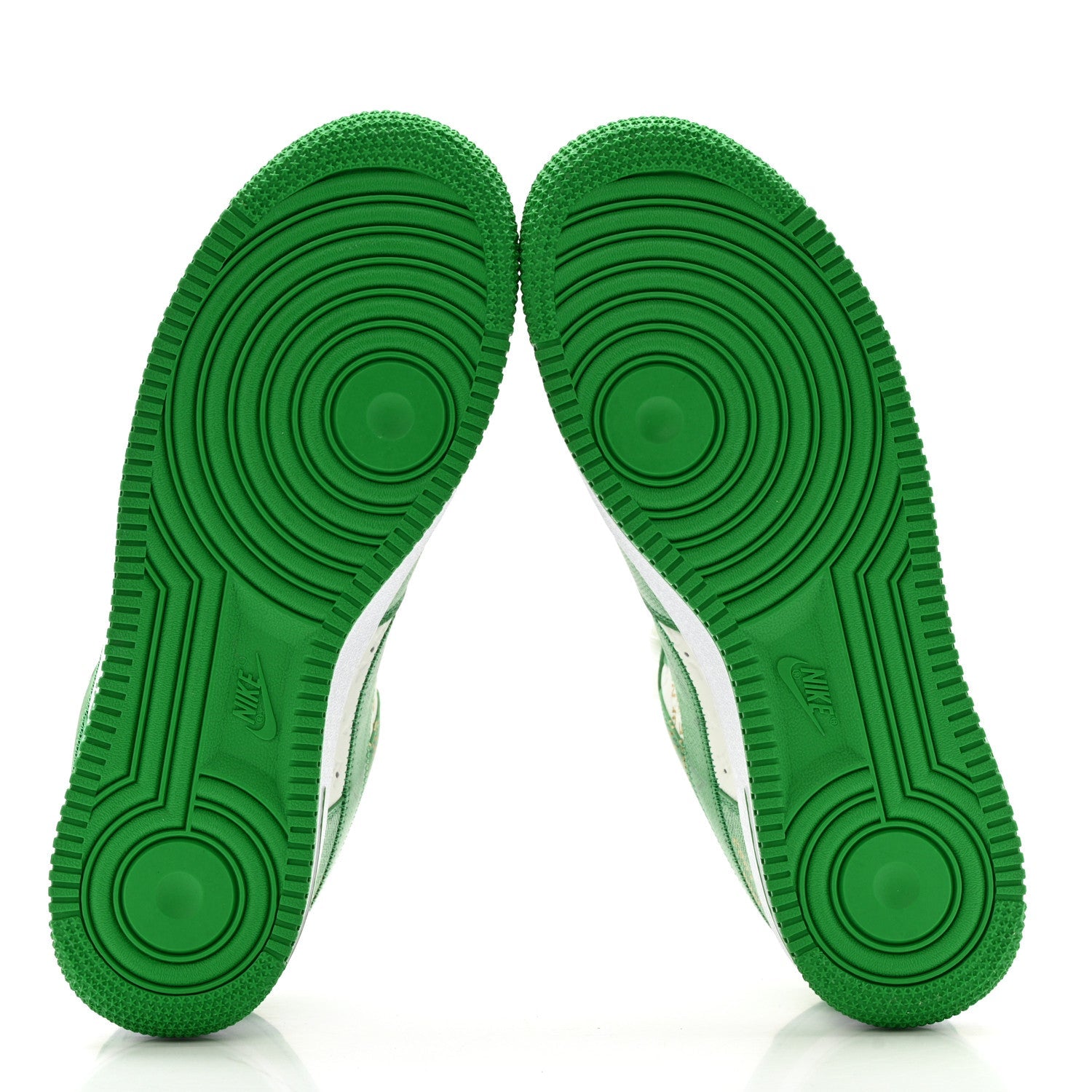 X NIKE AIR FORCE 1 Calfskin Monogram Mens Low Top Sneakers 8 Green