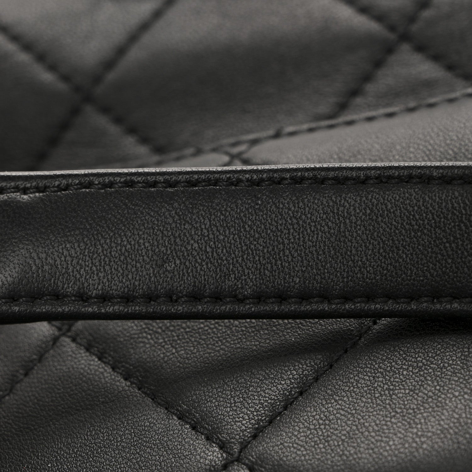 Lambskin Enamel Quilted Waist Bag Black