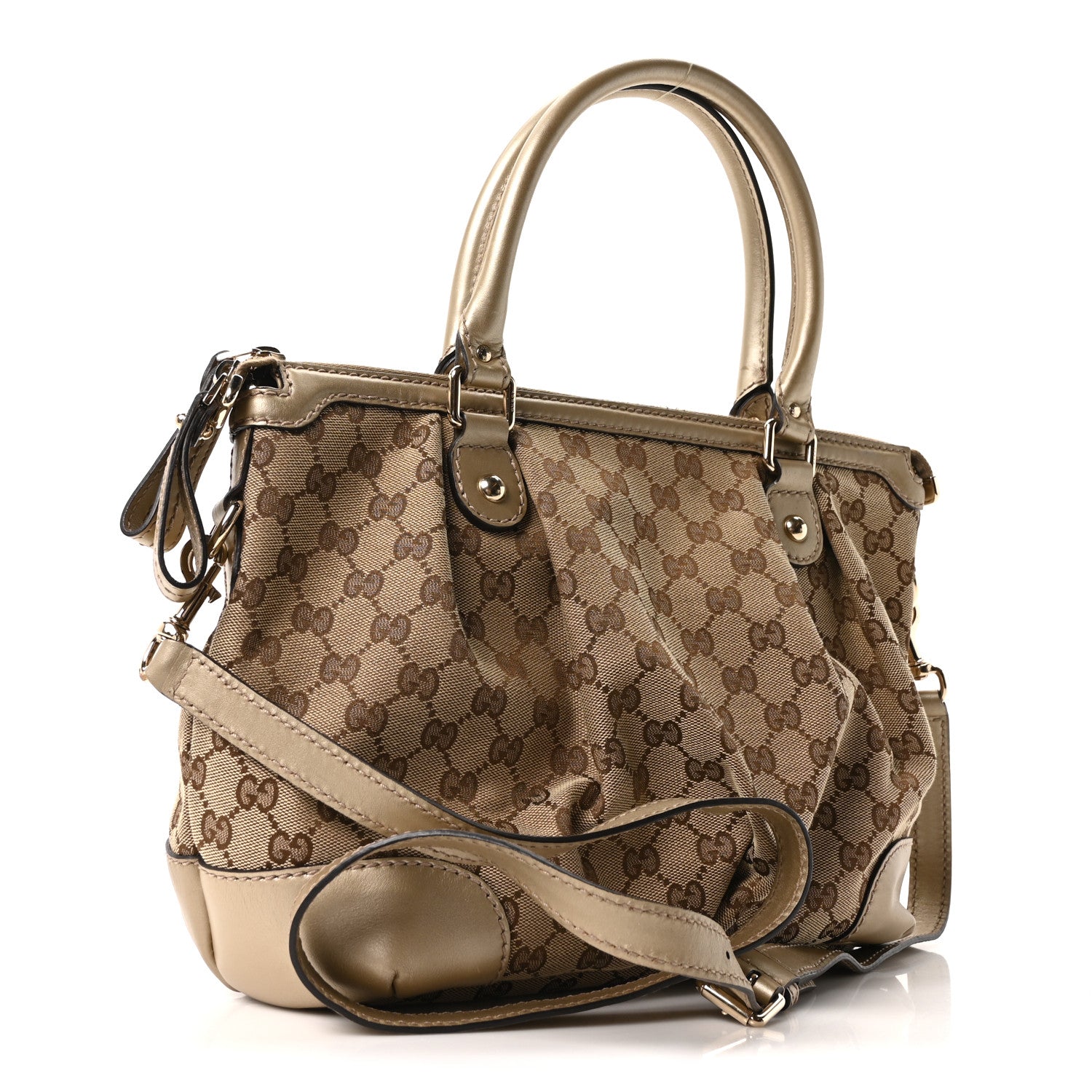 Monogram Medium Sukey Top Handle Bag Golden Beige