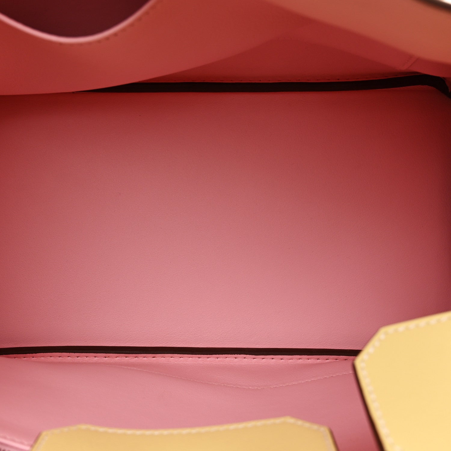 Swift Horseshoe Bi-Color Birkin 30 Jaune Poussin Rose Sakura