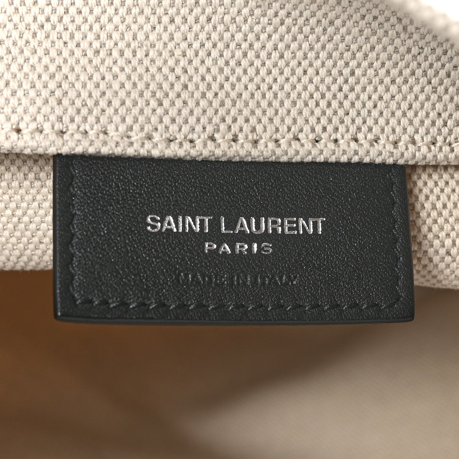 Linen Calfskin Rive Gauche Bucket Bag Greggio Natural