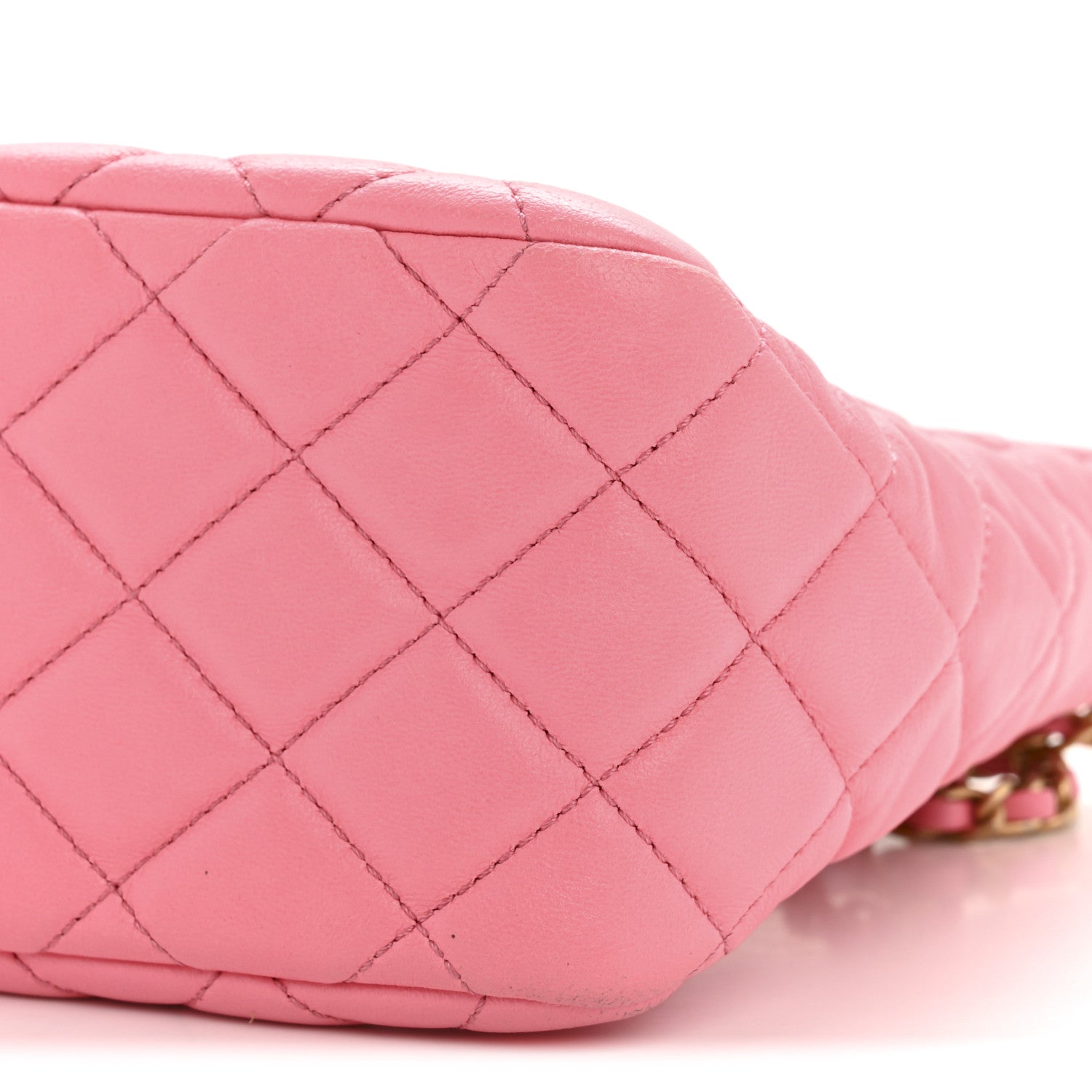 Lambskin Quilted Small Pearl Crush Hobo Pink