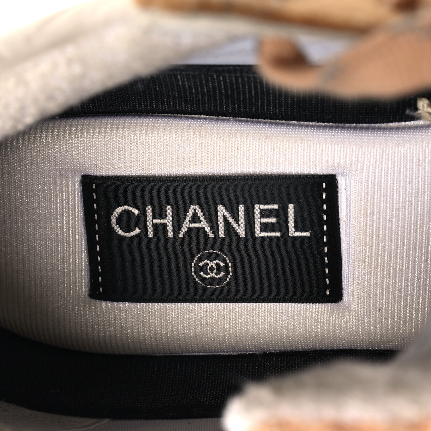 Suede Tweed Felt CC Sneakers 39 Beige