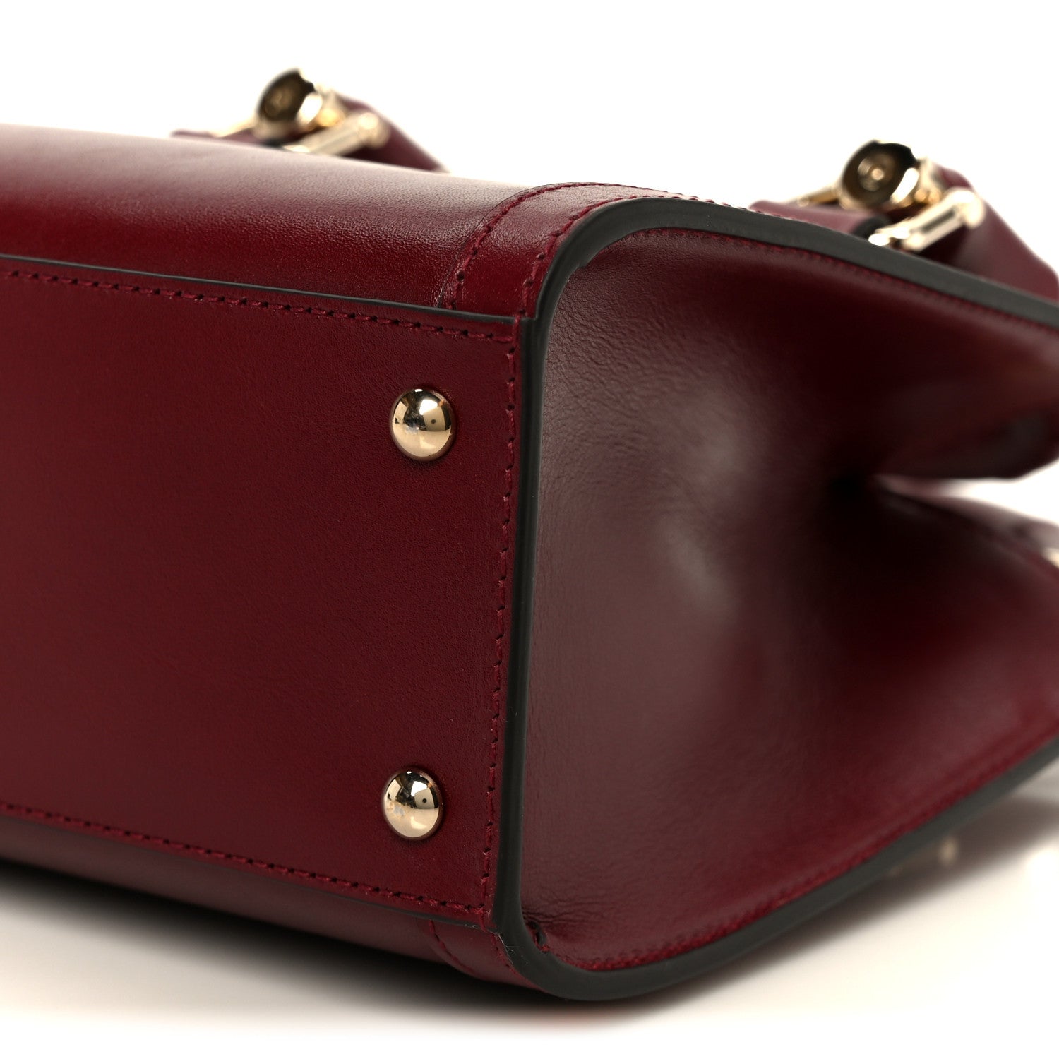 Sweetbread Calfskin Mini Diana Tote Bag Rosso Ancora