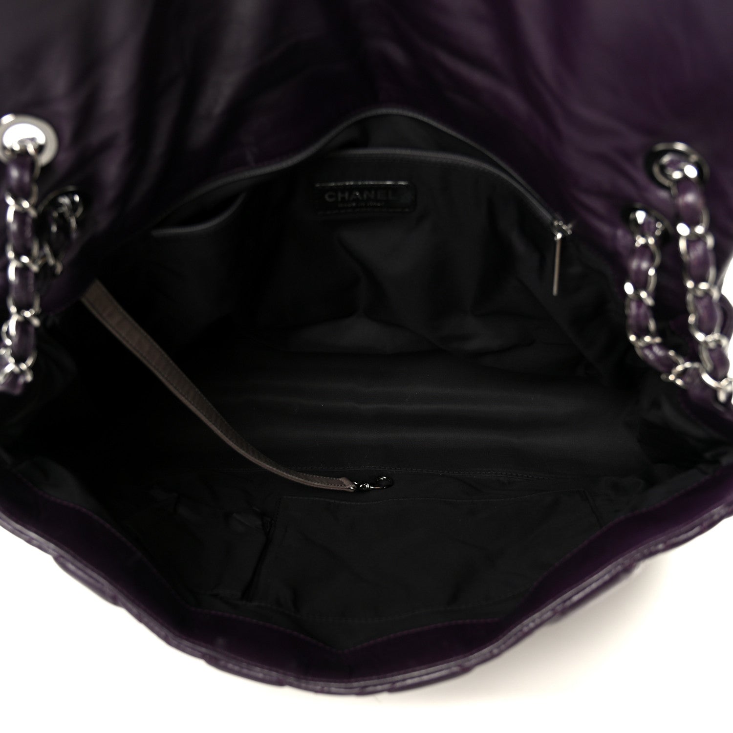 Lambskin In And Out XL Maxi Flap Dark Purple
