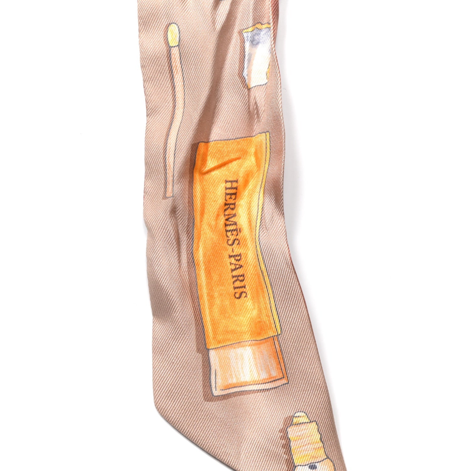Silk In The Pocket Twilly Beige Orange Sable