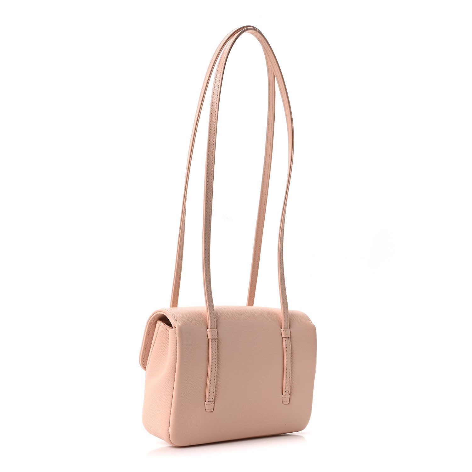 Shiny Caviar Mini Preppy Coco Shoulder Bag Light Pink
