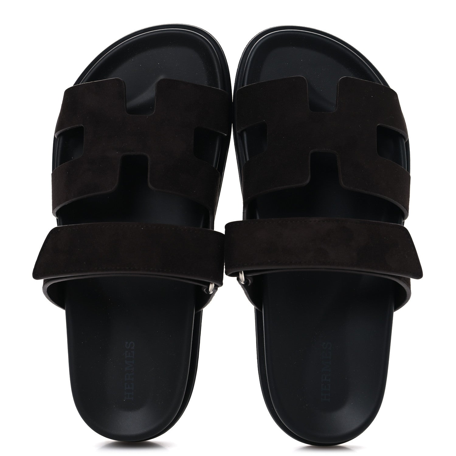 Suede Goatskin Womens Chypre Sandals 37 Marron Ebene
